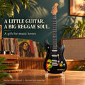 Мини китара Bob Marley — раста портрет със стойка и гравиране по избор — снимка 1