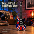 Мини китара Union Jack със стойка и гравиране по избор — снимка 1