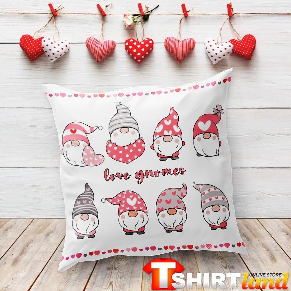 Satin Cushion "Family of Love Gnomes"