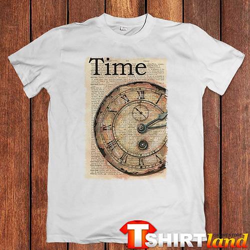 Тениска "Vintage Clock - Paper Art"