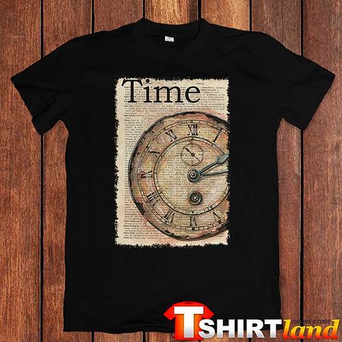 Тениска "Vintage Clock - Paper Art"