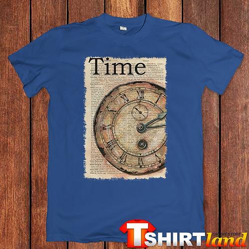 Тениска "Vintage Clock - Paper Art"