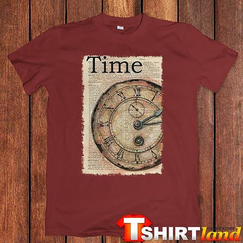 Тениска "Vintage Clock - Paper Art"