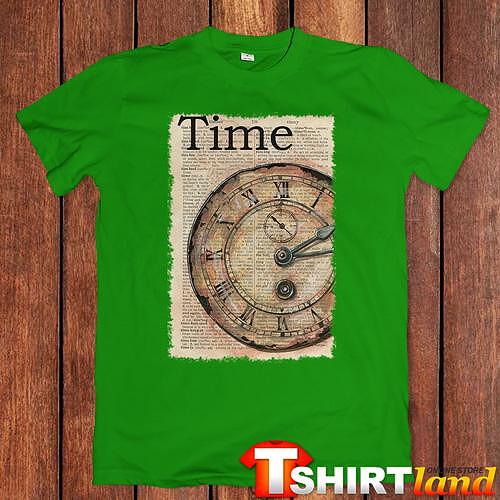 Тениска "Vintage Clock - Paper Art"