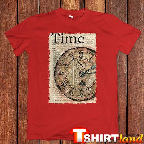 Тениска "Vintage Clock - Paper Art"