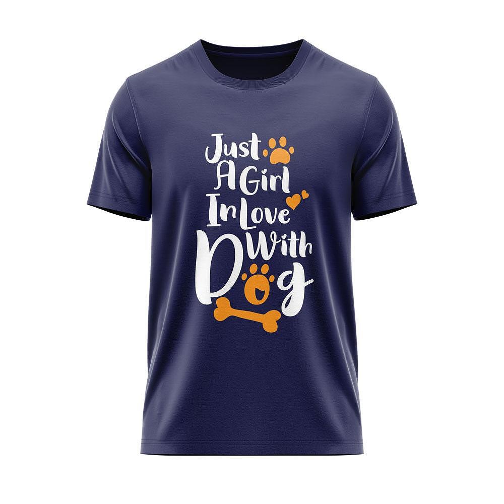 Тениска A Girl In Love Whit Dog