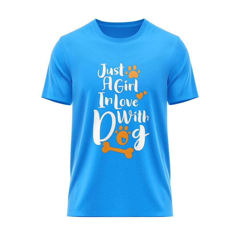 Тениска A Girl In Love Whit Dog