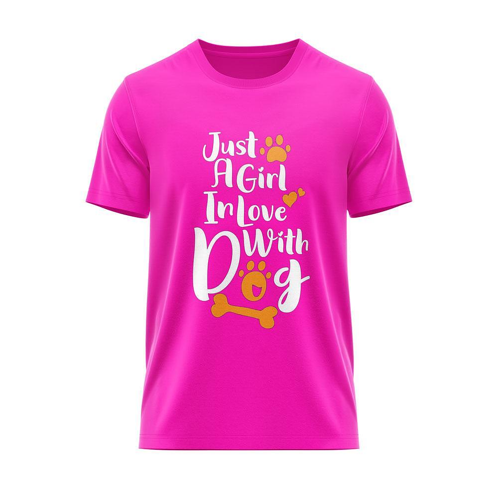 Тениска A Girl In Love Whit Dog