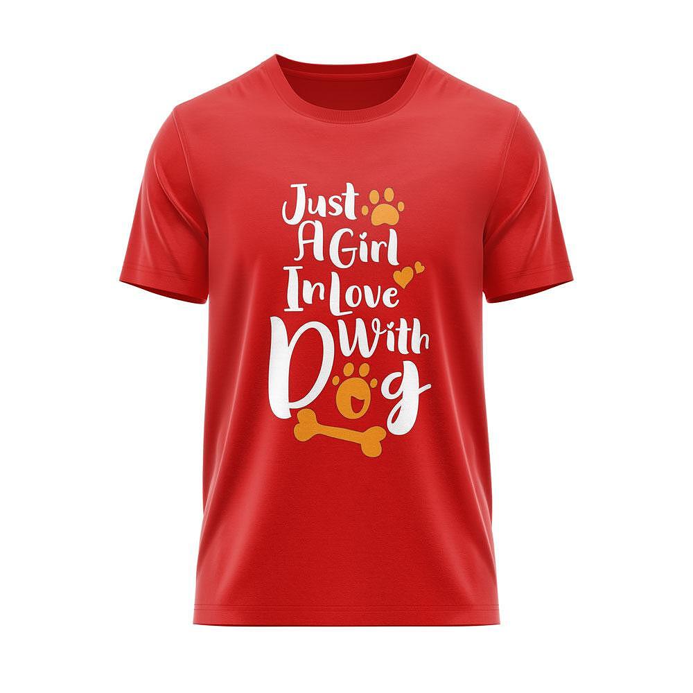 Тениска A Girl In Love Whit Dog