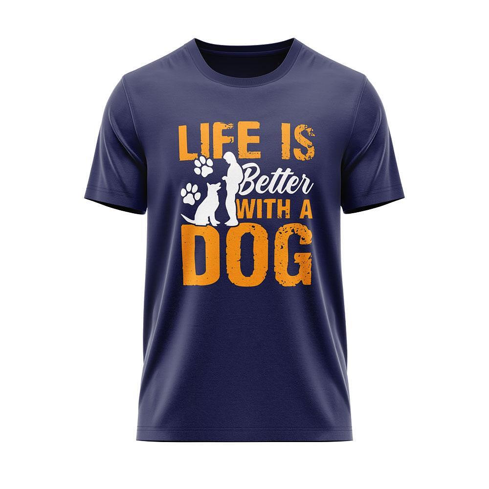T-shirt "Life is better with a dog" 2