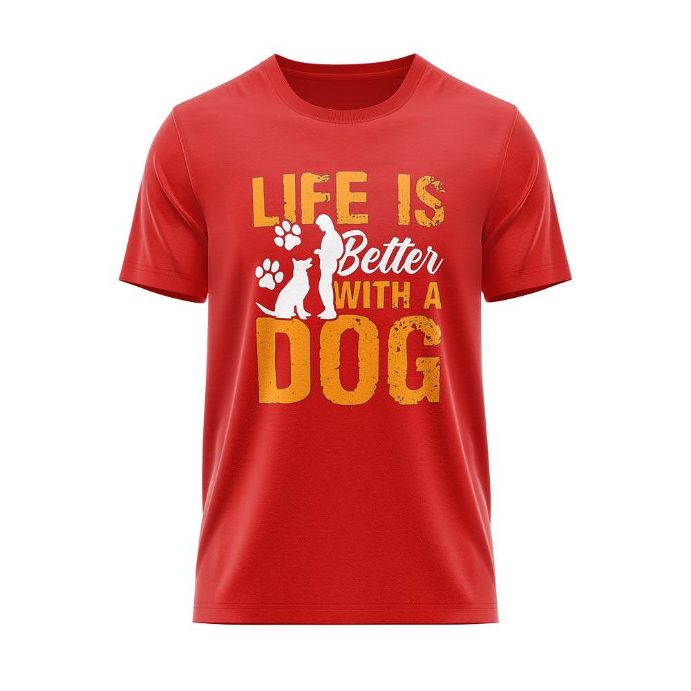 T-shirt "Life is better with a dog" 2