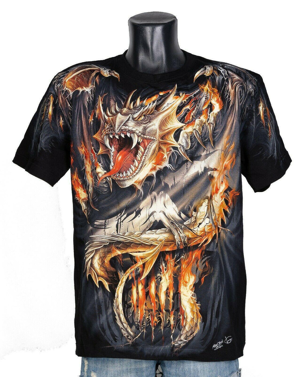 T-shirt Big Dragon On Fire FHD-60