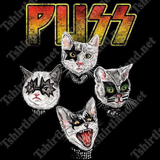 Tricou Cat Rock Band PUSS