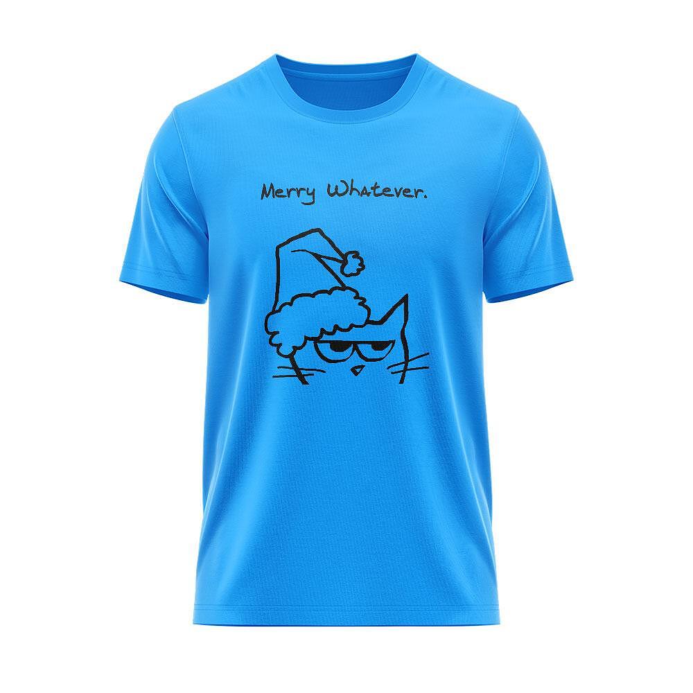 T-shirt Christmas Mad Cat Merry Whatever CHR_45