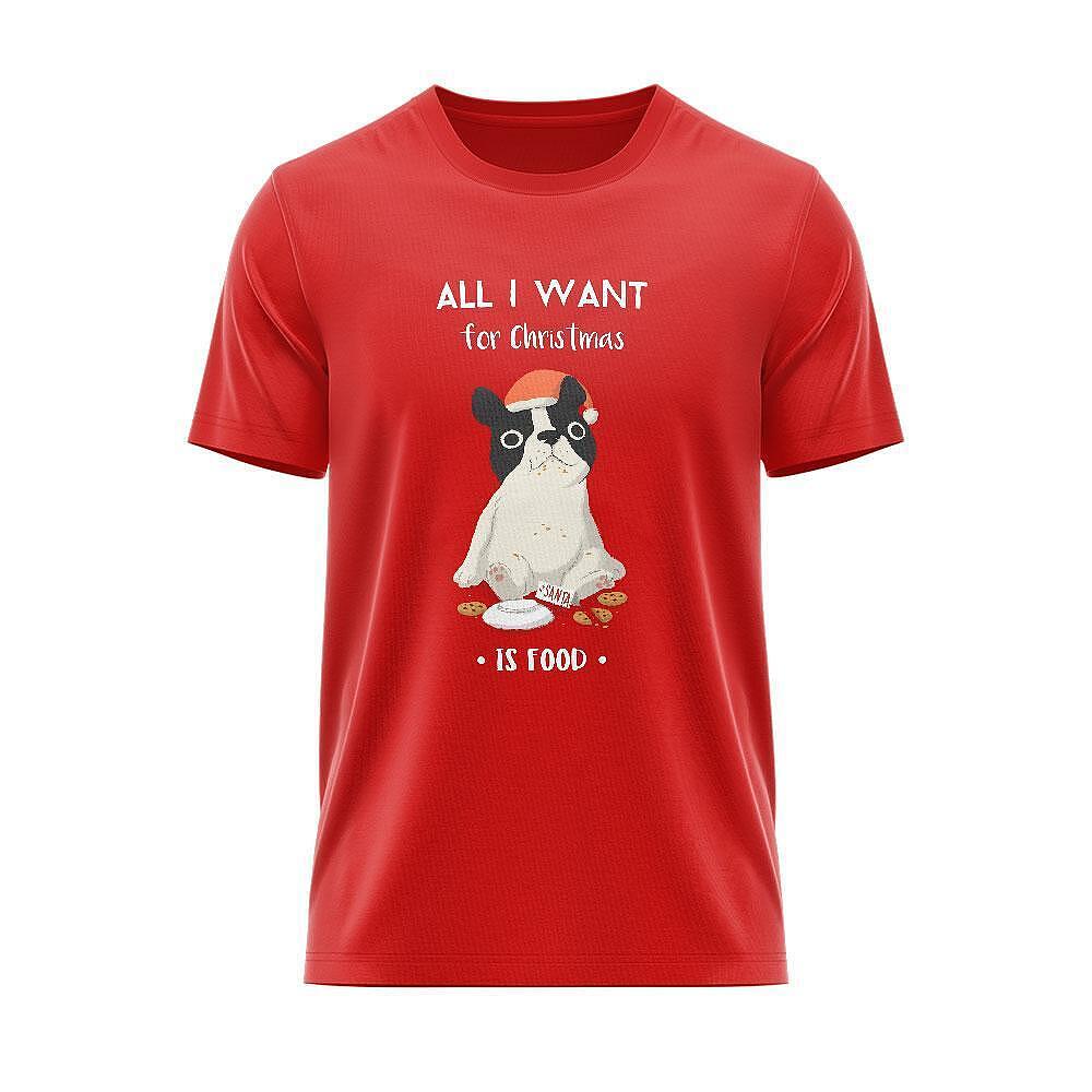 Тениска Christmas All I Want For Christmas Is Food CHR_49