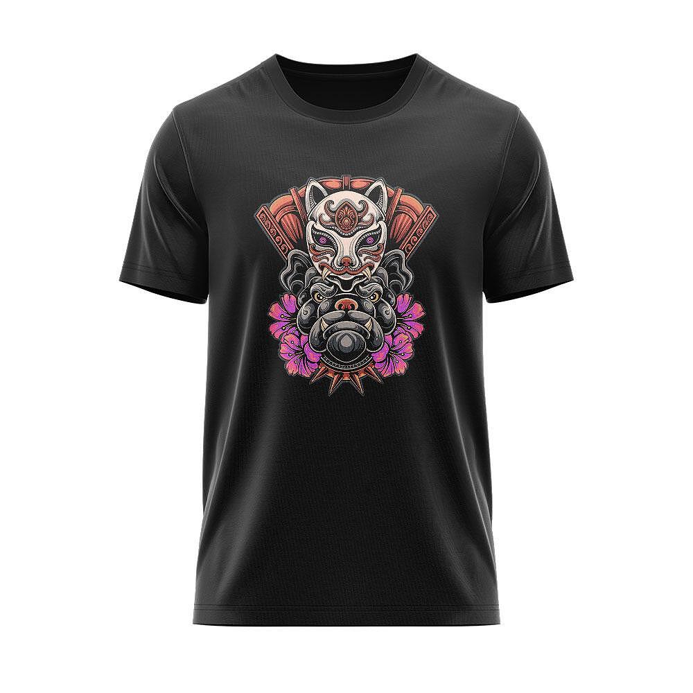 T-shirt Japan Art Mask and Dog JPN_29