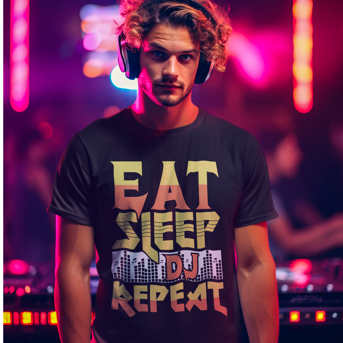 T-shirt Eat, Sleep DJ, Repeat