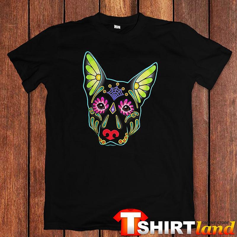 Tricou Art Color Flowers Dog