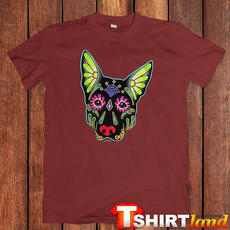 Tricou Art Color Flowers Dog