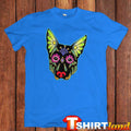 Tricou Art Color Flowers Dog
