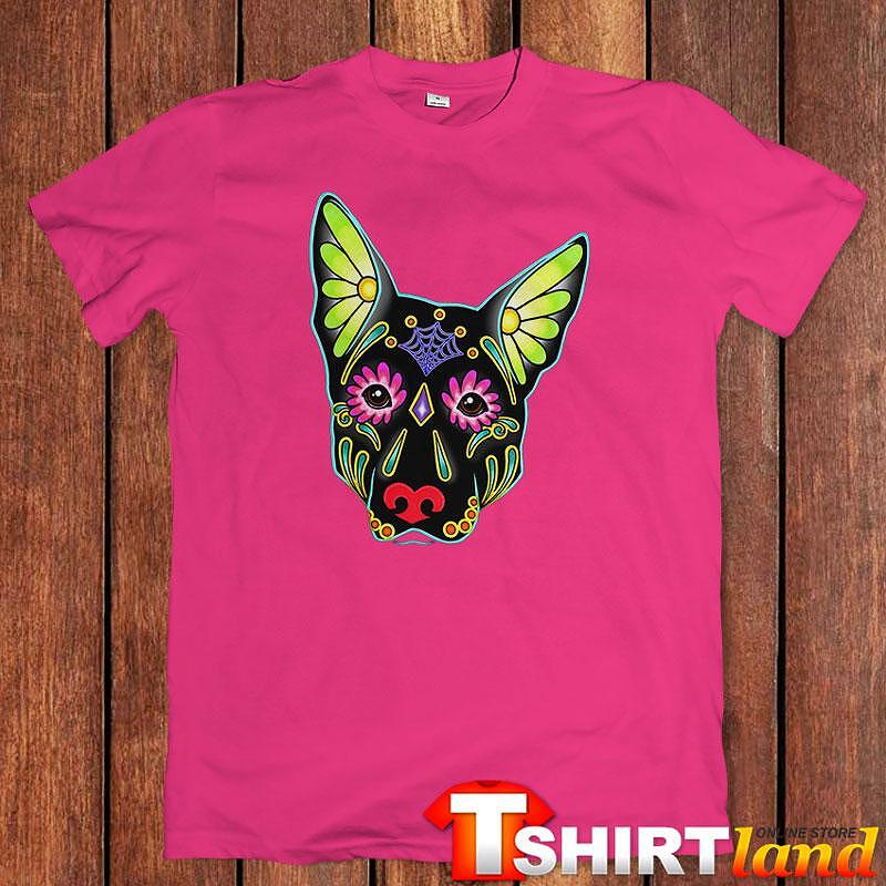 Tricou Art Color Flowers Dog