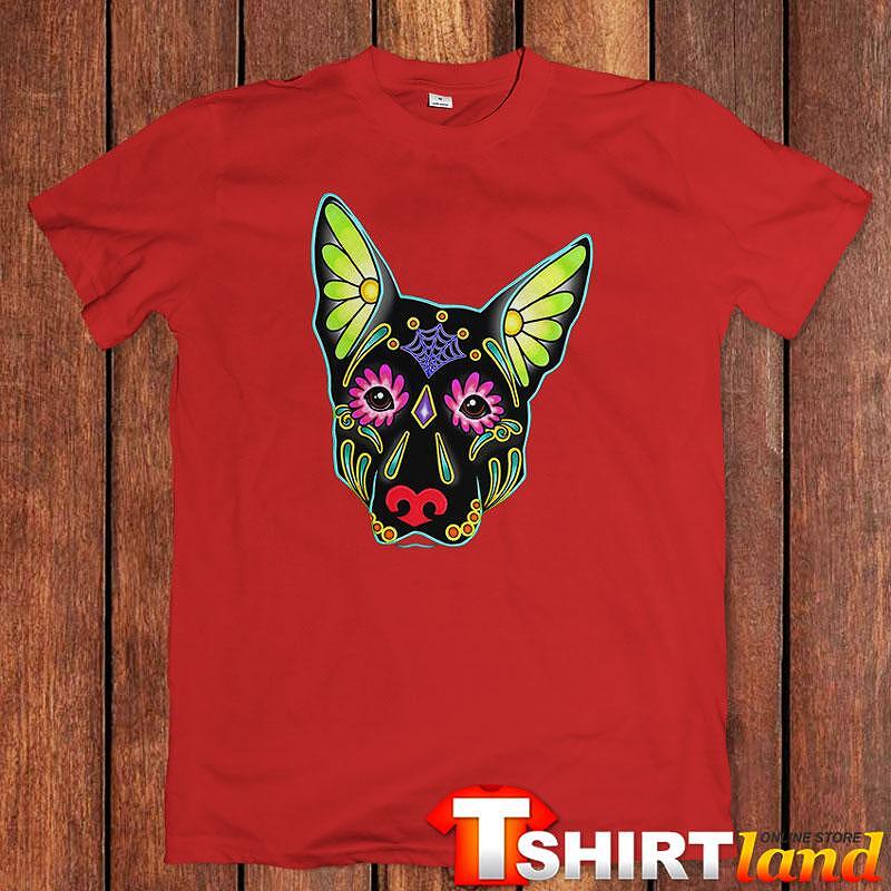Tricou Art Color Flowers Dog