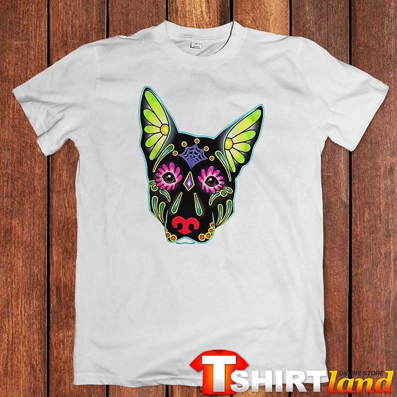 Tricou Art Color Flowers Dog