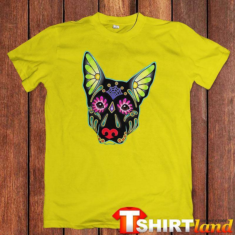 Tricou Art Color Flowers Dog
