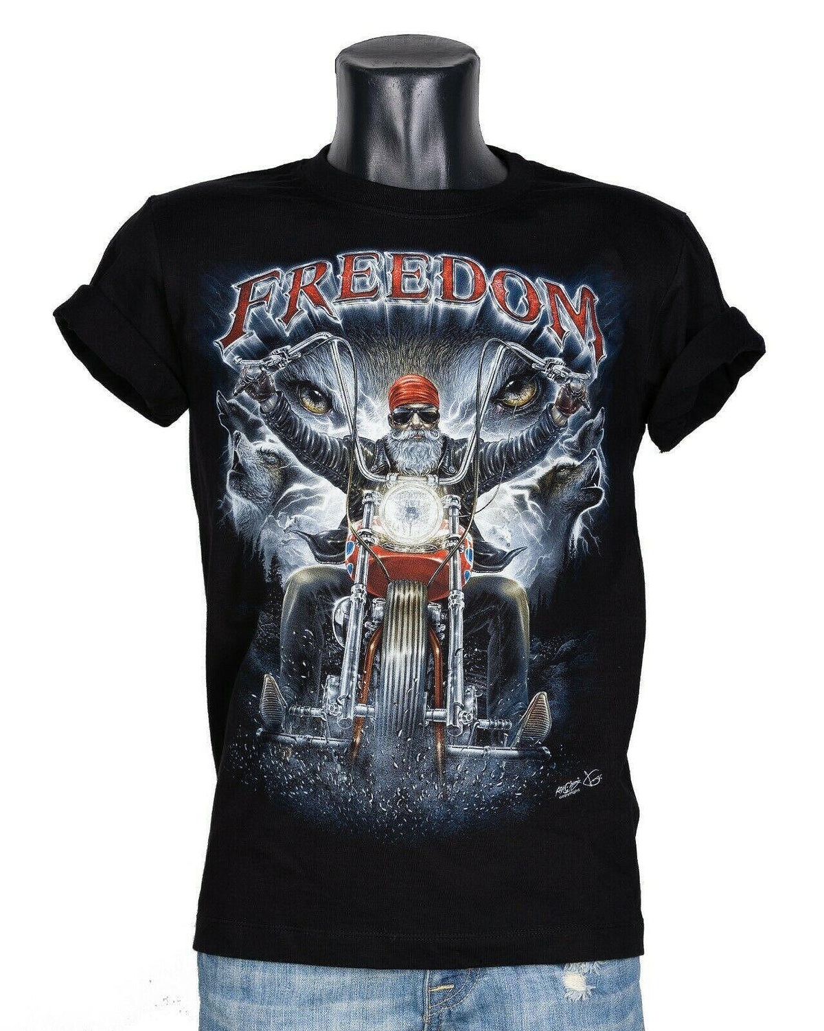 Tricou Freedom Rider Wolf HD-110