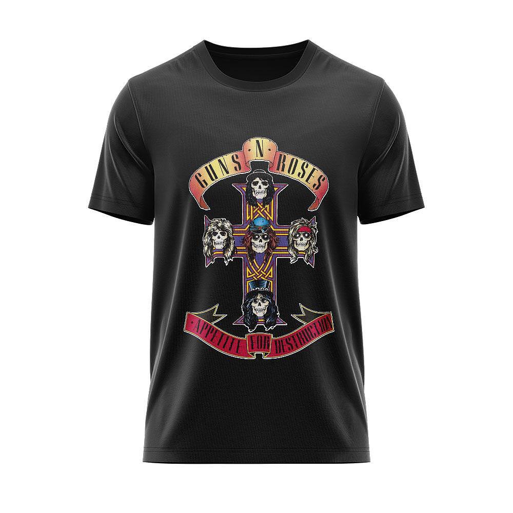 Tricou Guns 'N' Roses - Appetite for Destruction Cross Logo