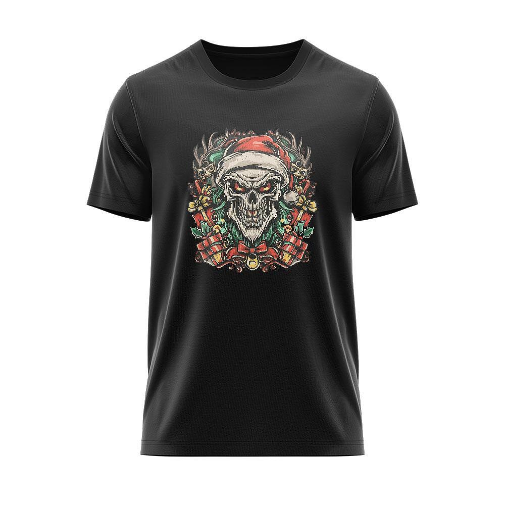Тениска Skull Santa with Present CHR_18
