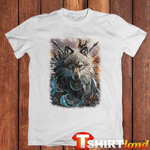 T-shirt "Indian Wolf Chief"