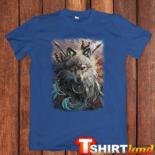 T-shirt "Indian Wolf Chief"