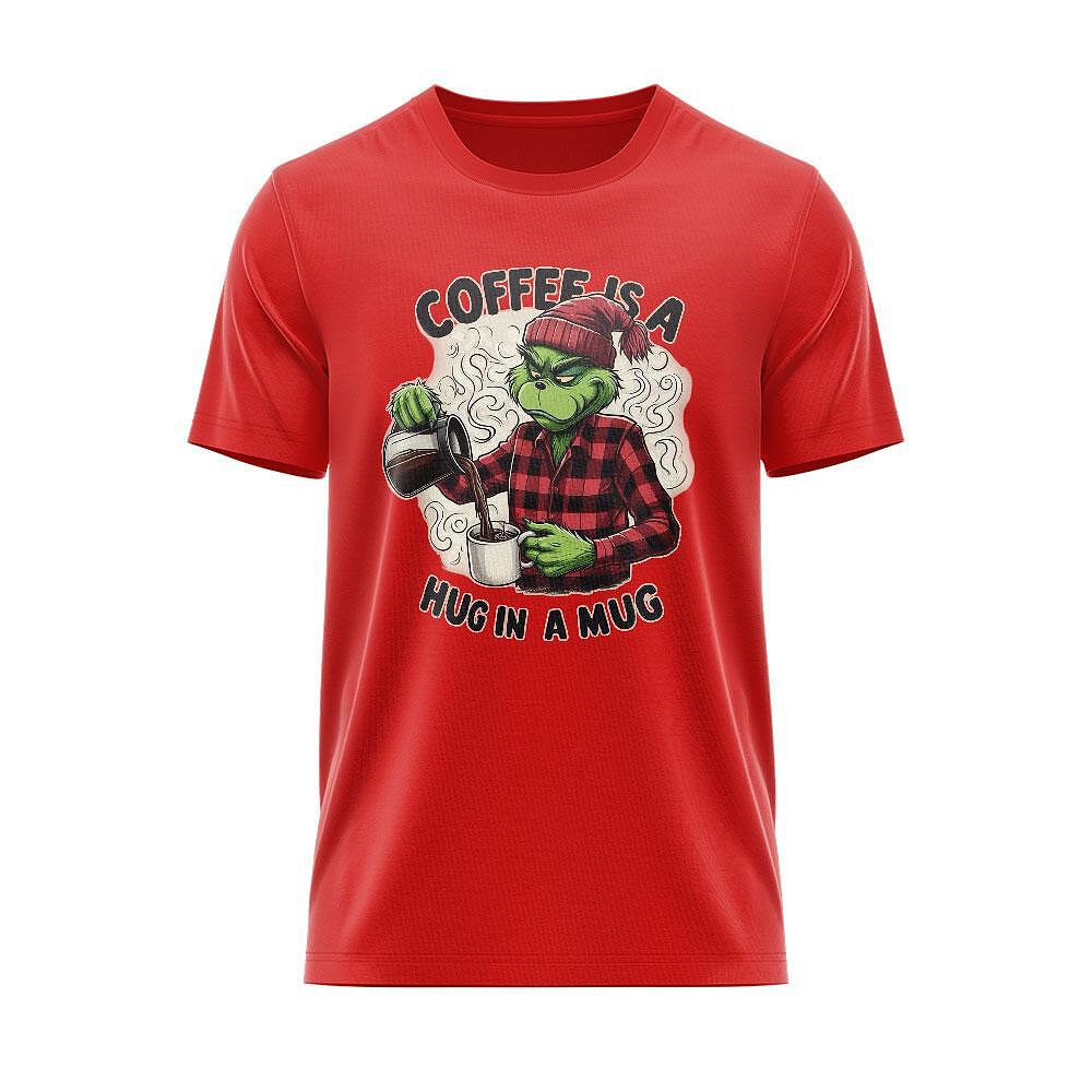 Tricou Grinch Coffee Is A Hug In A Mug CHR_42