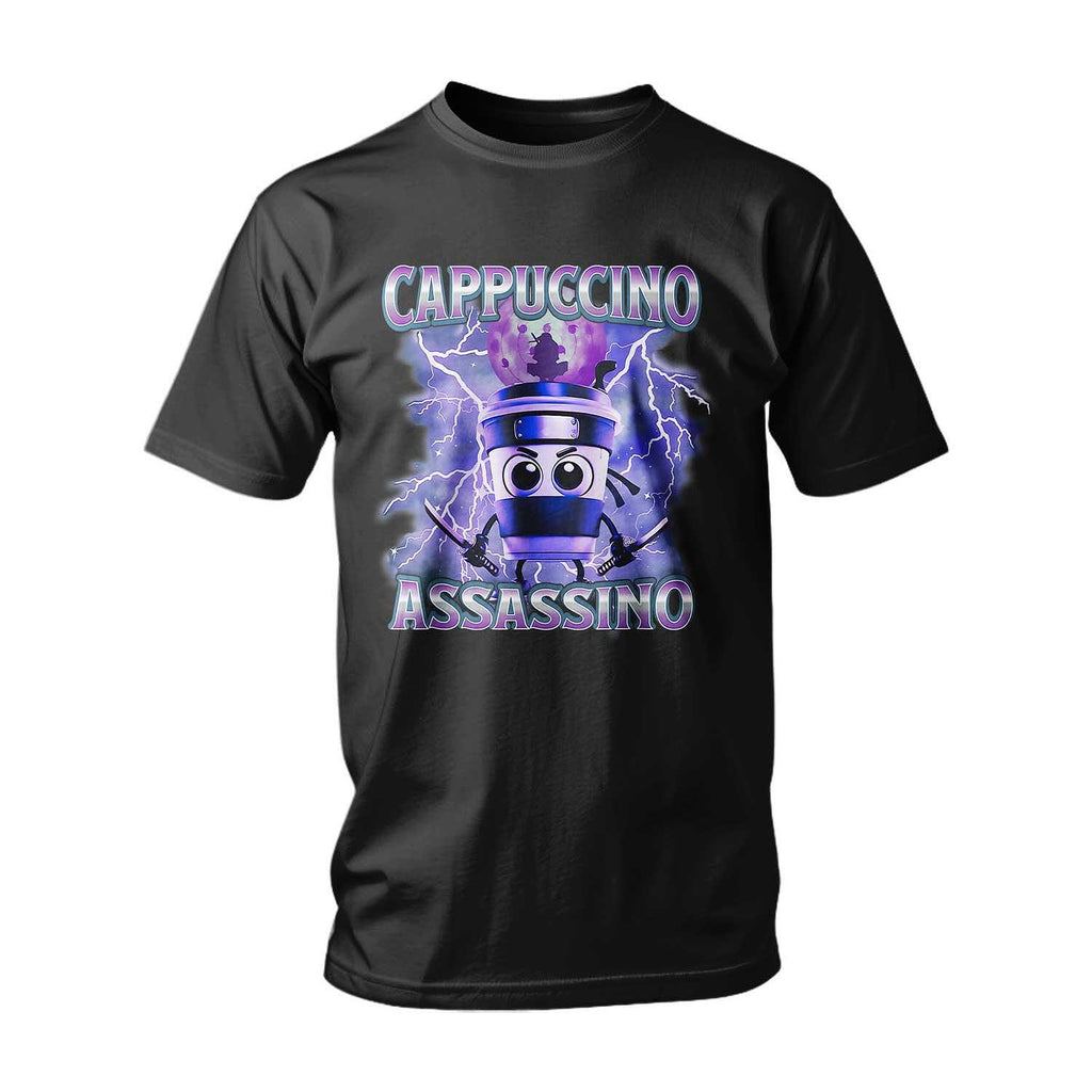 Tricou ITALIAN BRAINROT CAPPUCCINO ASSASSINO PURPLE