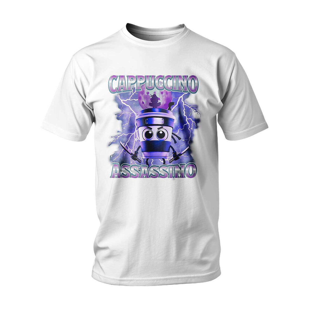 Tricou ITALIAN BRAINROT CAPPUCCINO ASSASSINO PURPLE