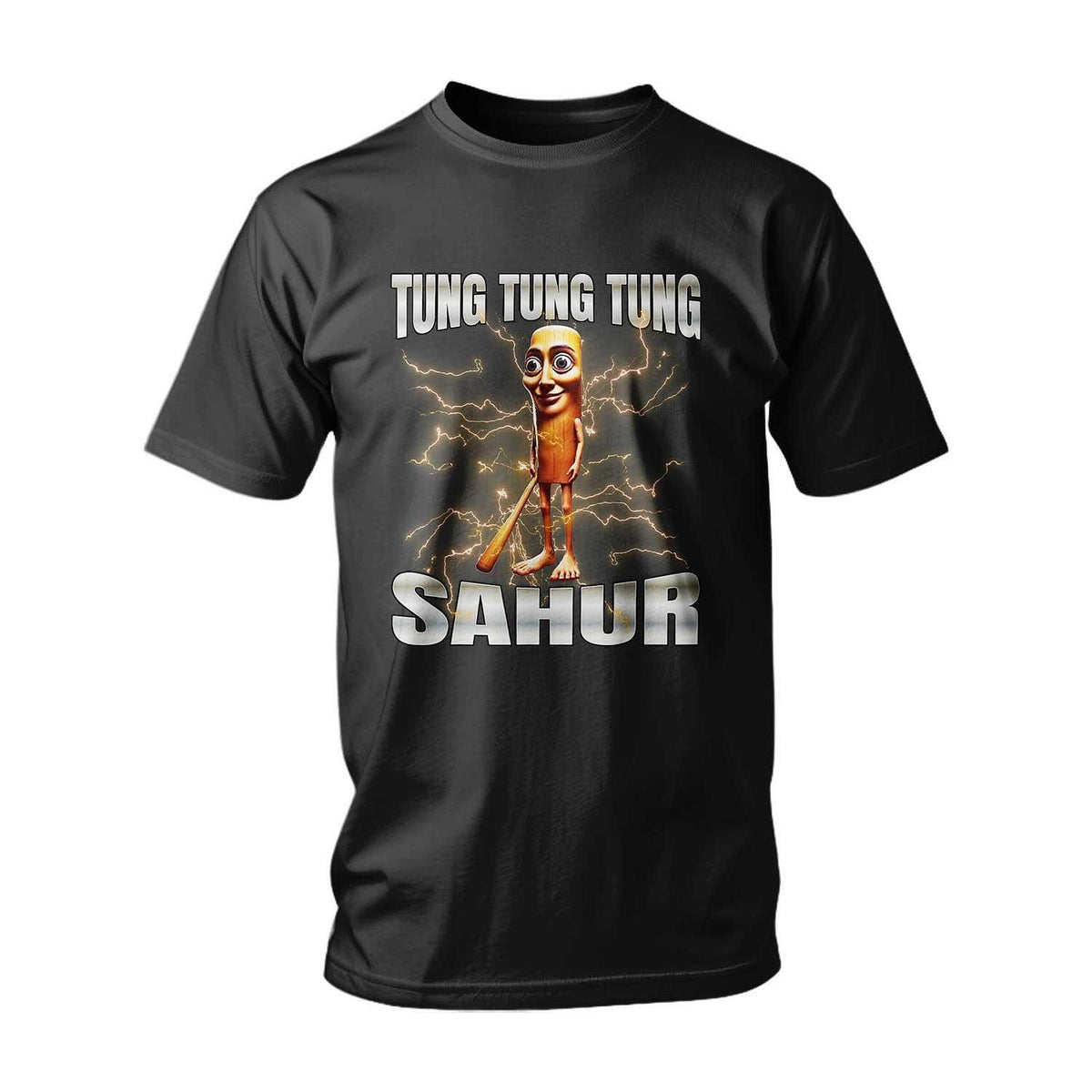 T-shirt ITALIAN BRAINROT TUNG TUNG TUNG SAHUR ORANGE FLASH