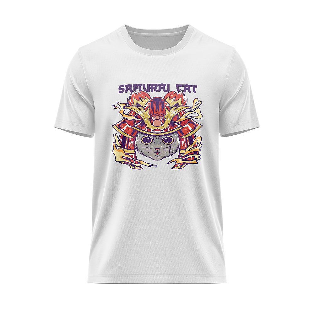 T-Shirt Japan Samurai Cat JPN_05