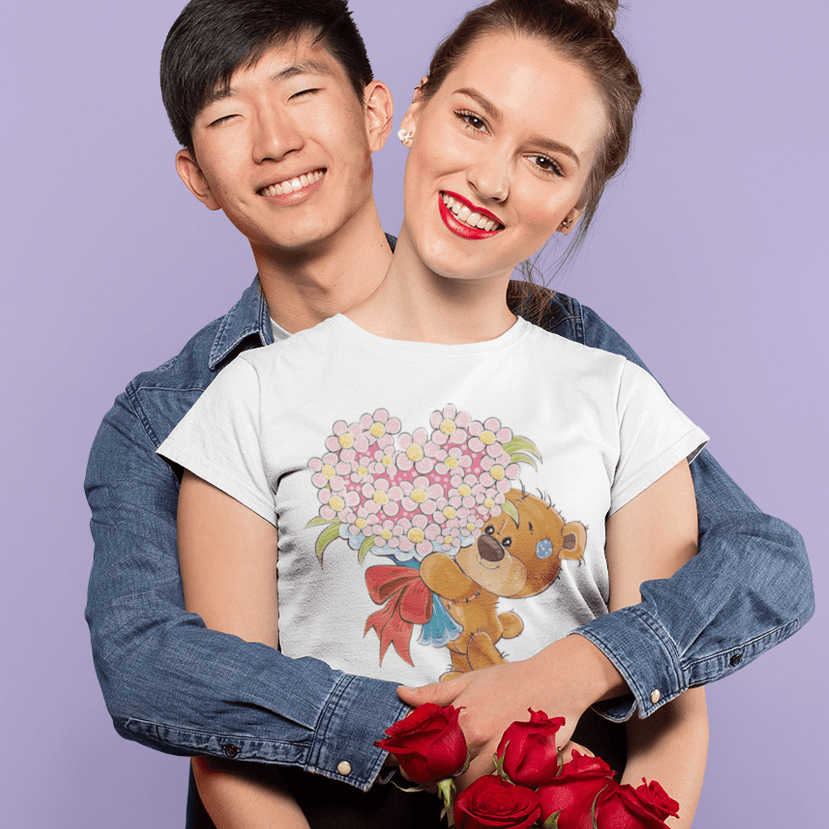 Tricou Lovely Bear Flowers For You