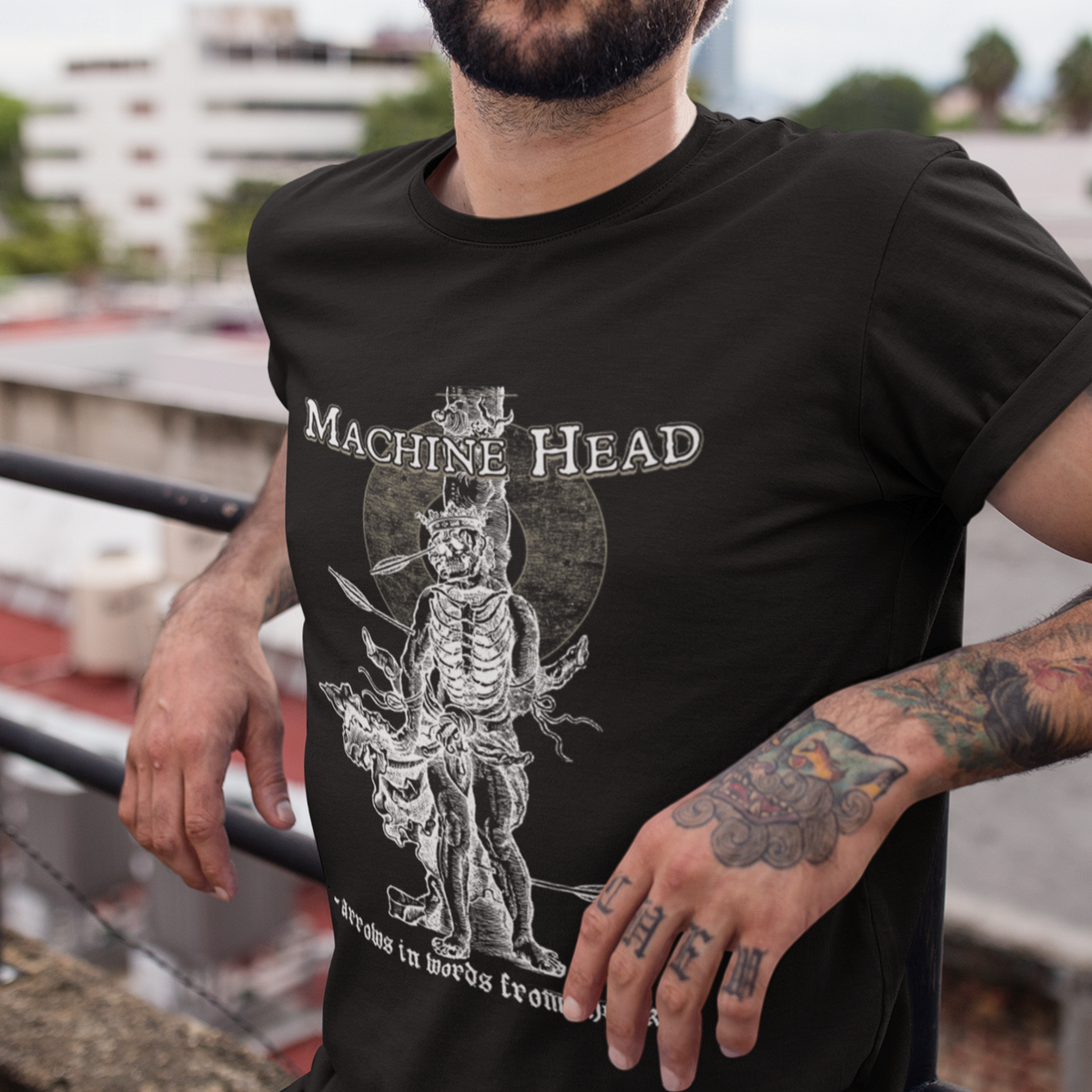 T-shirt Machine Head - Arrows In Words From The Sky