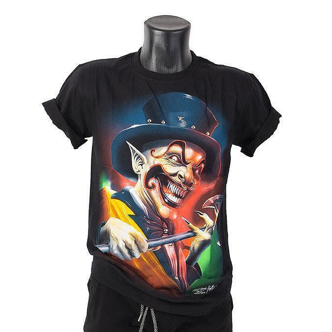 T-shirt Mad Smiling Joker with Hat 4D-03