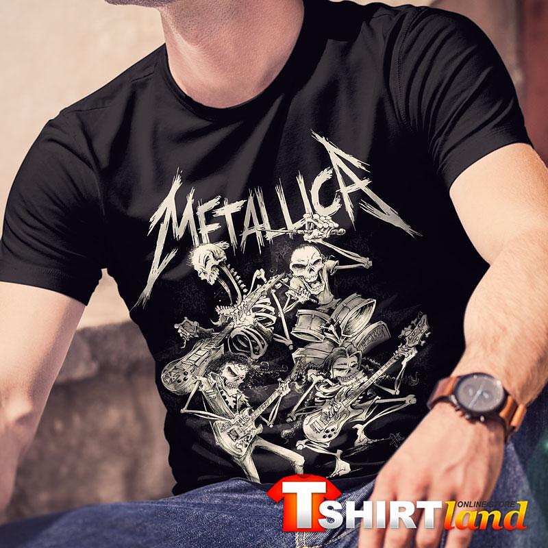 T-shirt Metallica - Skeletons Musicians