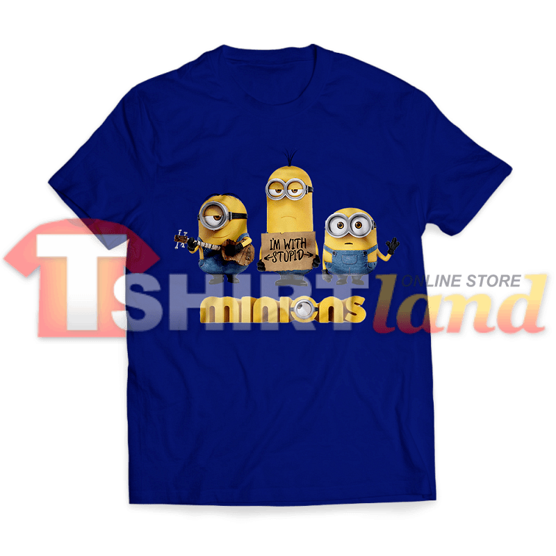 T-shirt Minions I'm with Stupid