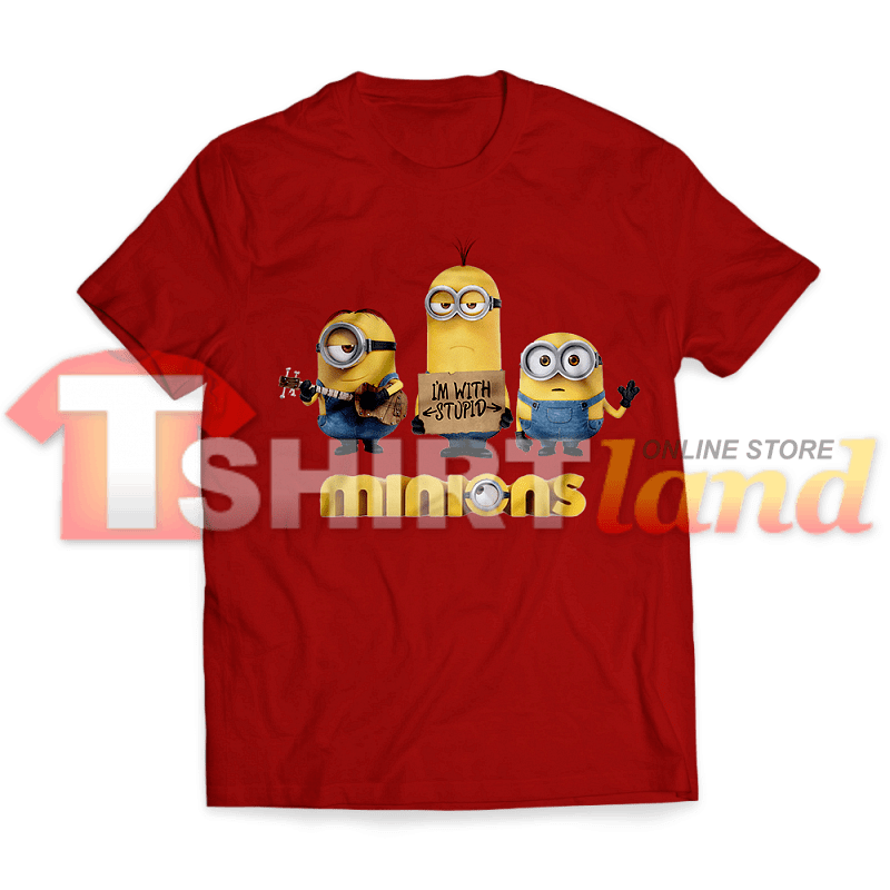 T-shirt Minions I'm with Stupid