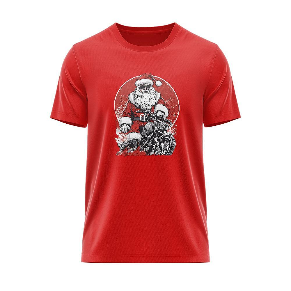 Тениска Santa Motorcycle Rider CHR_03