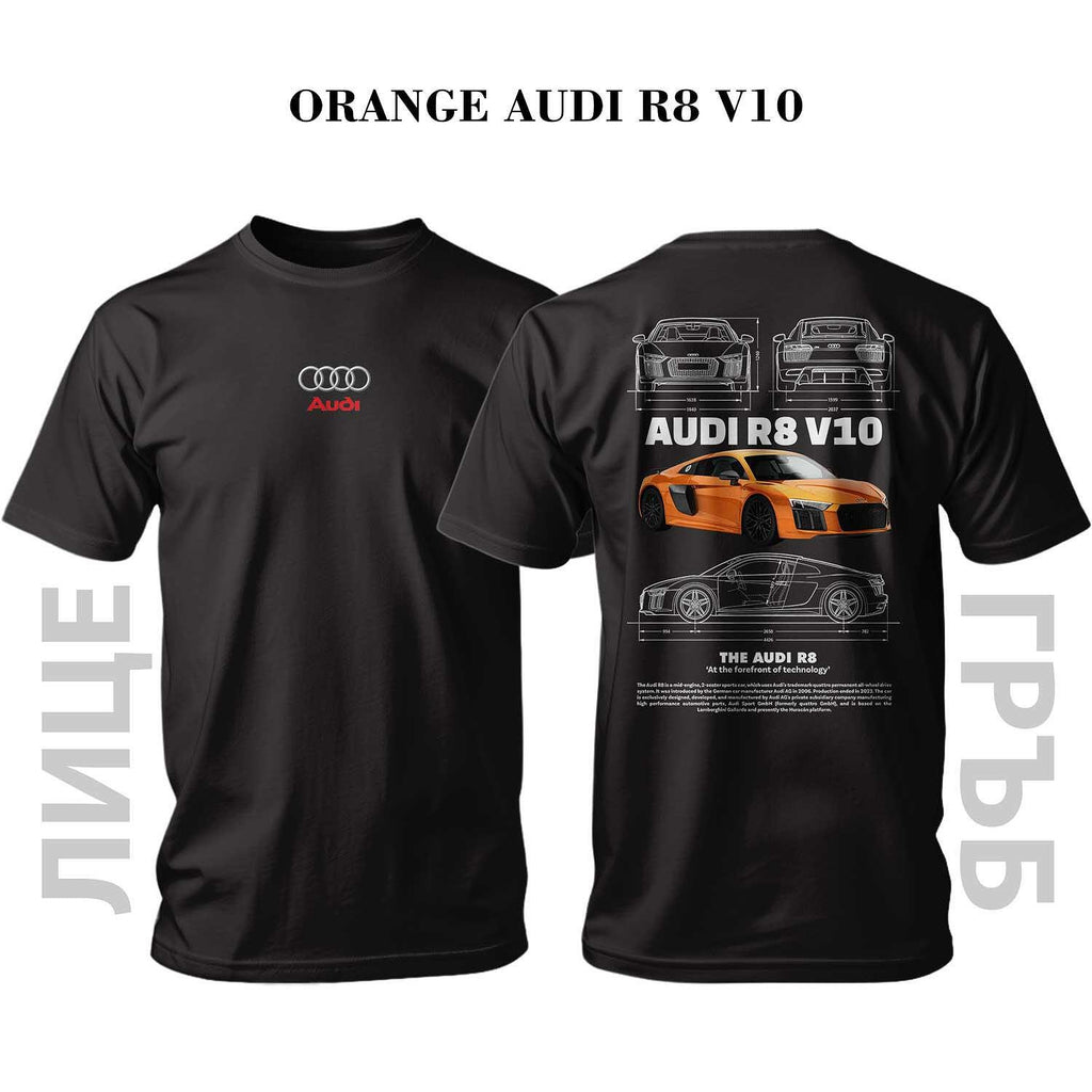 T-shirt ORANGE AUDI R8 V10
