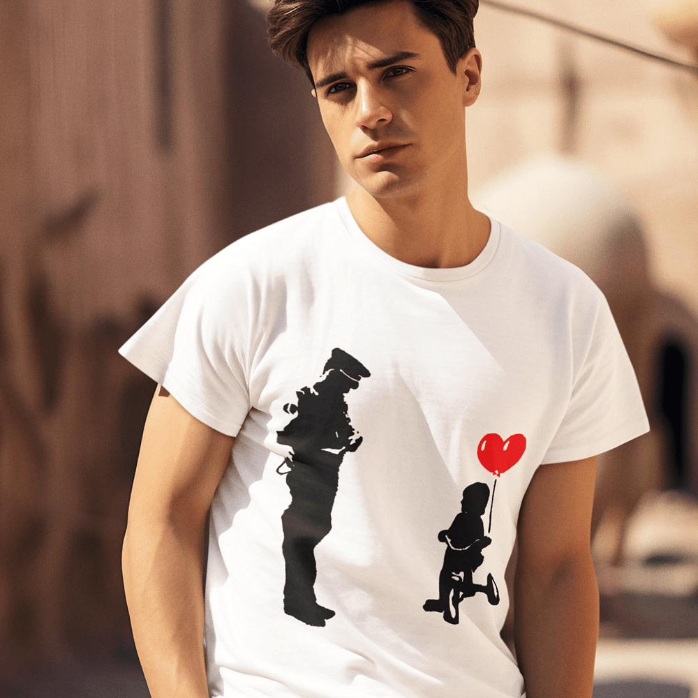 Tricou Policeman With Child On Bike