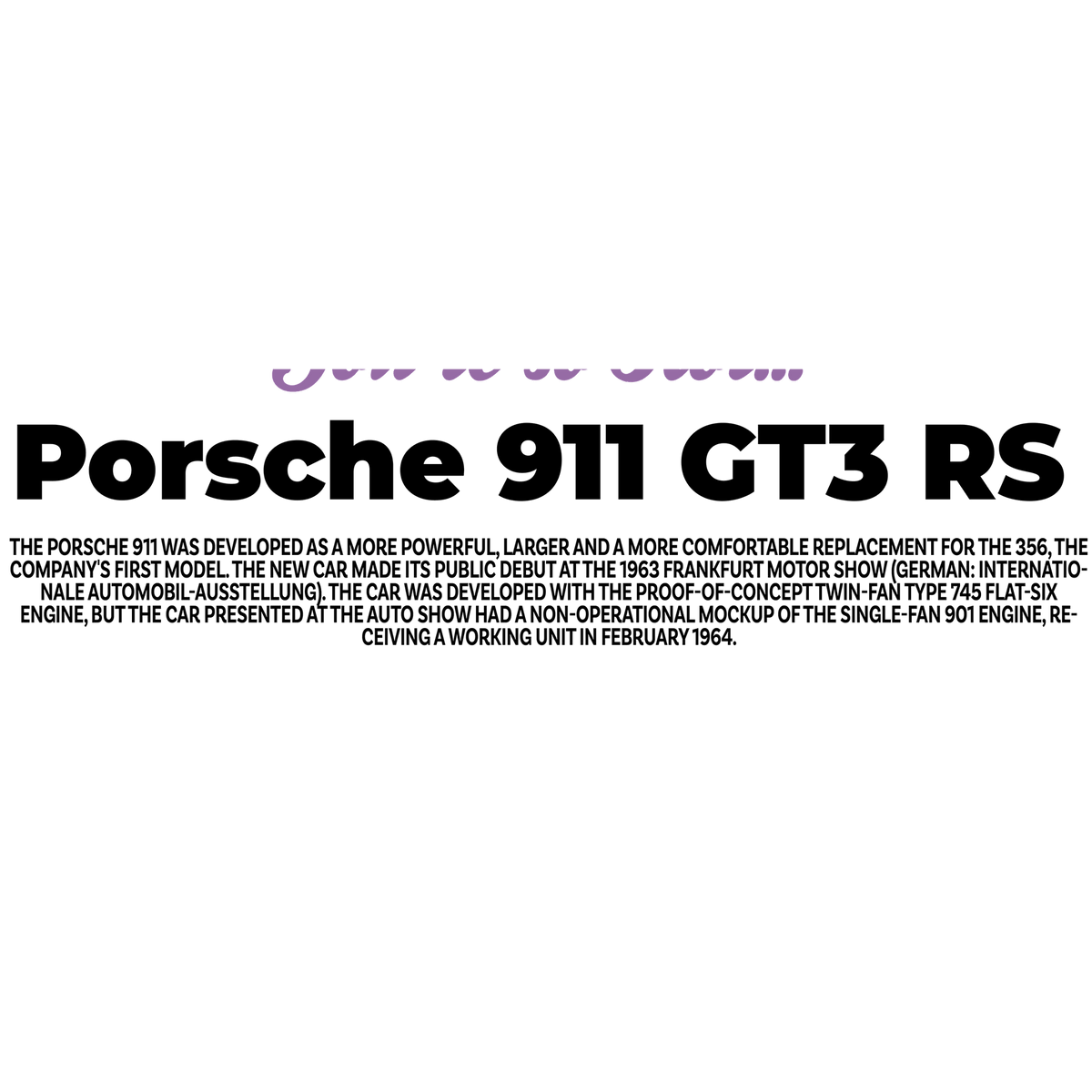 Tricou BERRY PURPLE PORSCHE 911 GT3 RS
