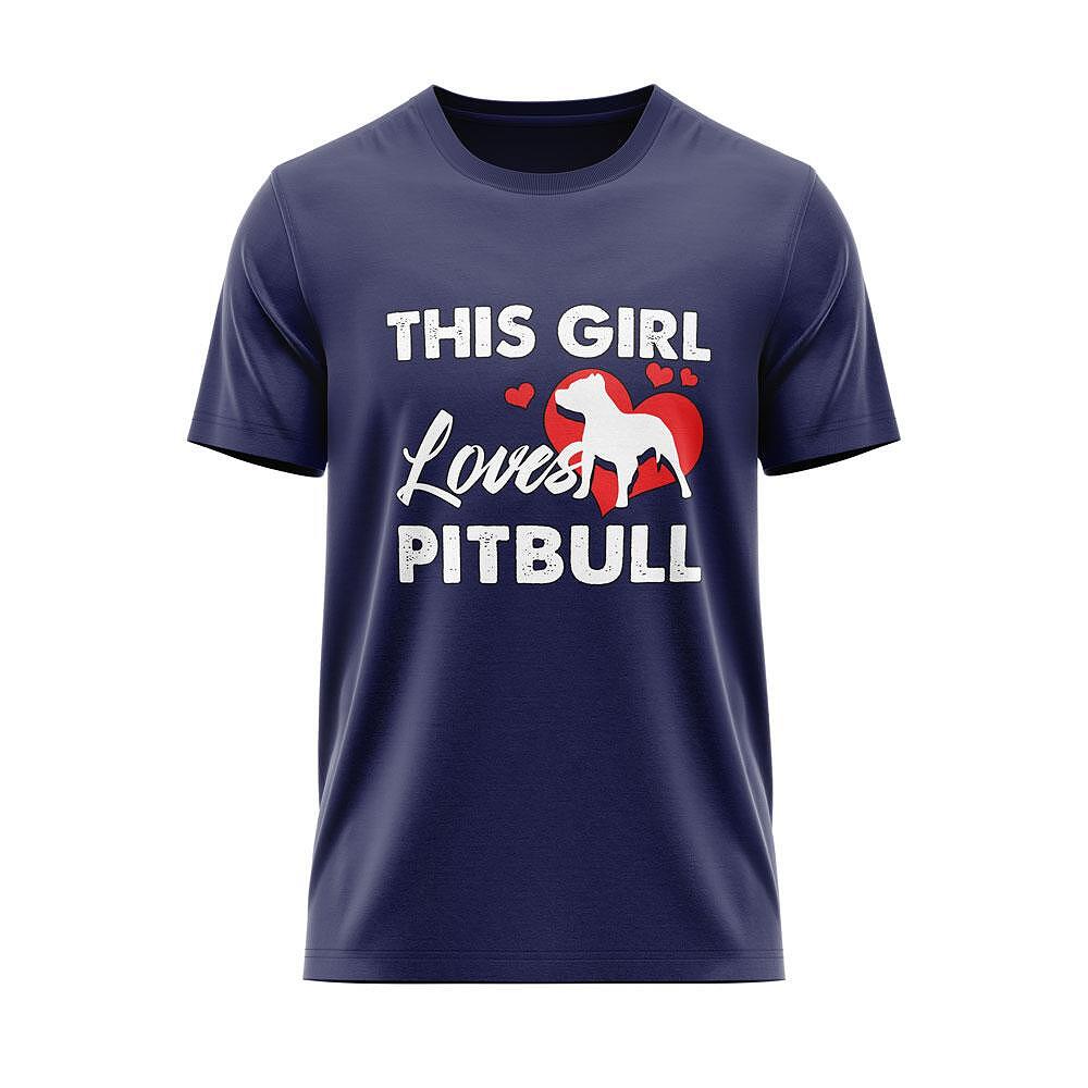 Tricou "This Girl Loves Pitbulls"