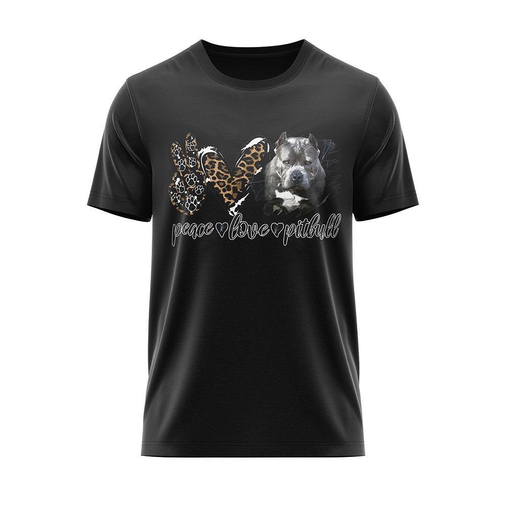 T-shirt "Peace Love Pitbull"